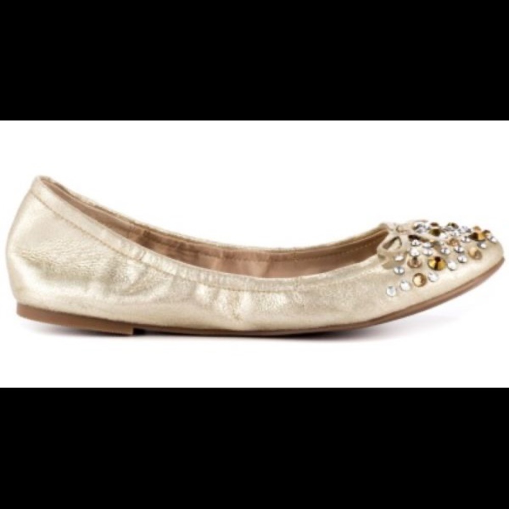 Guess Fabrice Gold Flats